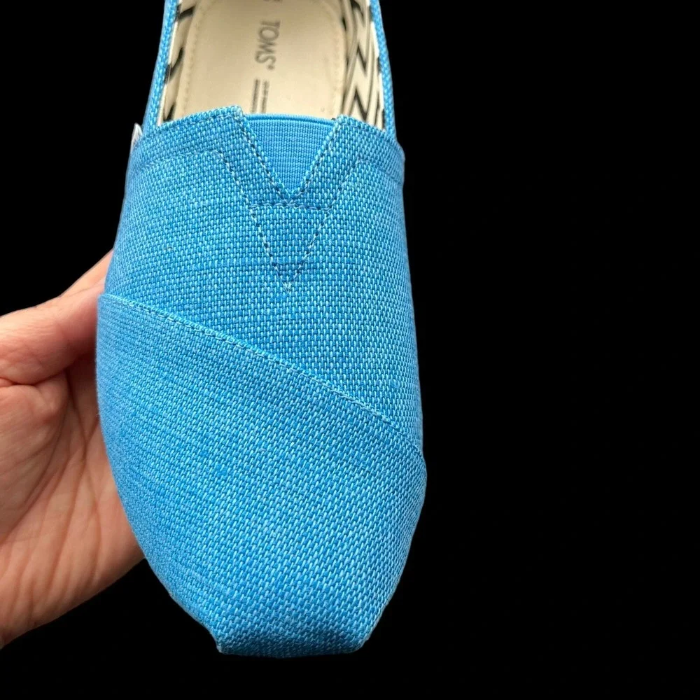 Toms Alpargata Women's Slip on Casual Shoes‎ Size 8 Blue Lightweight Comfort